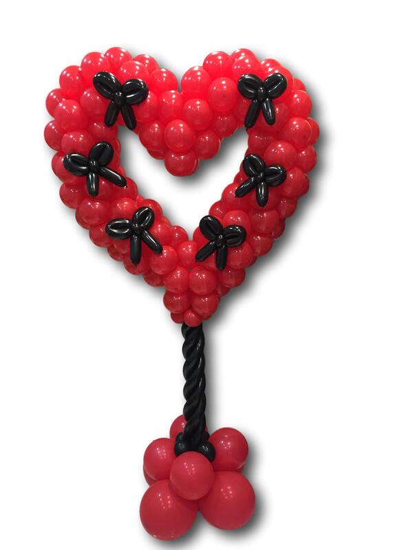 18.RED BLACK HEART
54,00 €
Στήλη σε σχήμα καρδιάς κατασκευασμένη από μικρά μπαλόνια σε χρώματα κόκκινο και λευκό
Υψος 2 μέτρα
